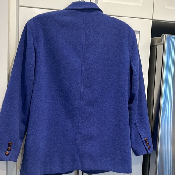Vintage LizSport Petite Wool Blend Blazer, Periwinkle, Women size S Petit - Picture 7 of 15